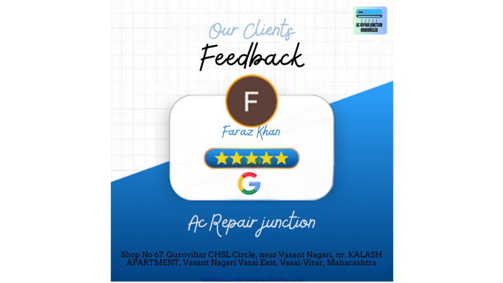 Faraz Khan review AC REPAIR JUNCTION image 08 08
